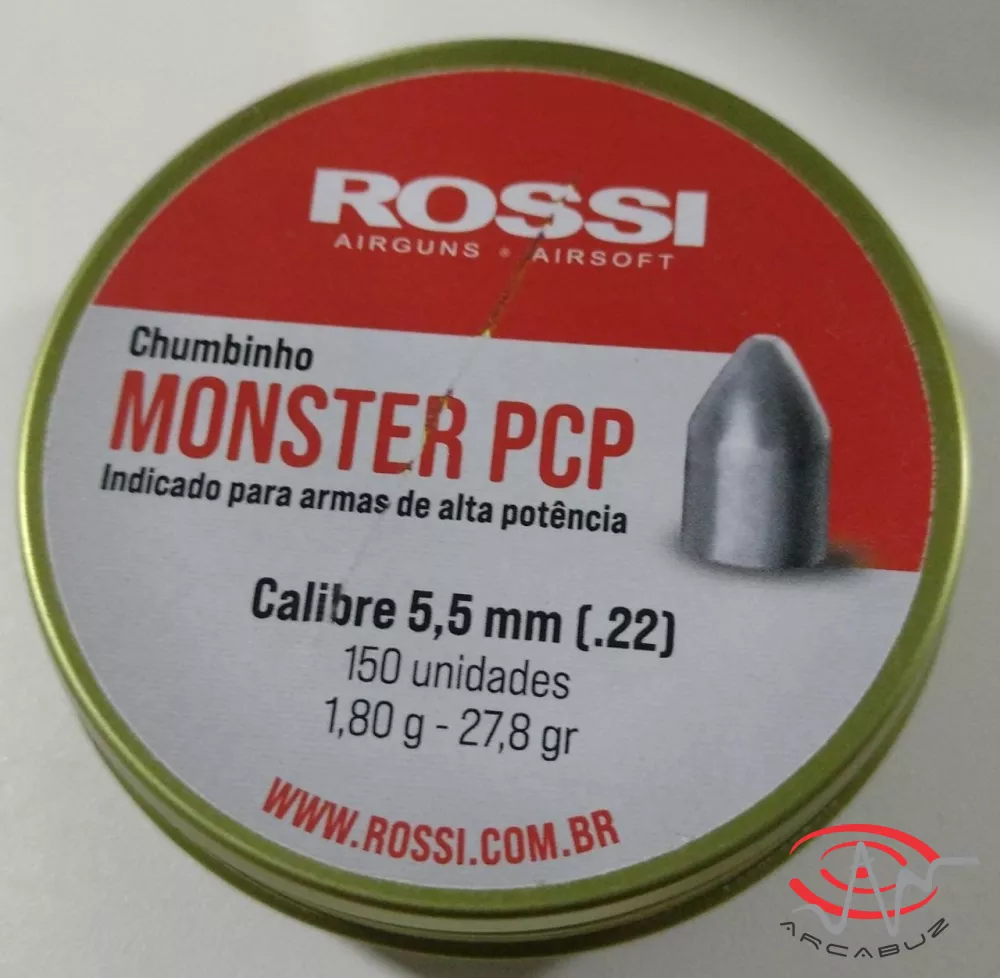 Chumbinho Rossi Monster 5,5mm- 150un