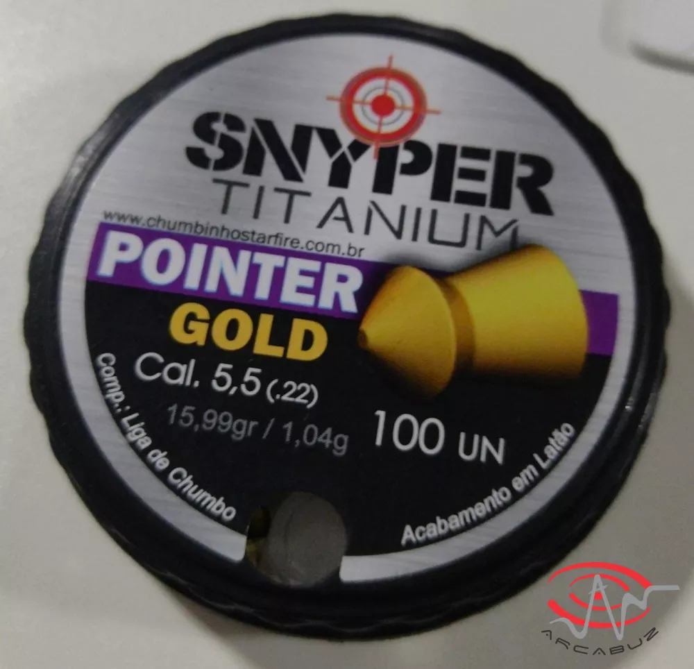 Chumbinho Snyper Titanium Puncher Gold 5,5mm- 100un
